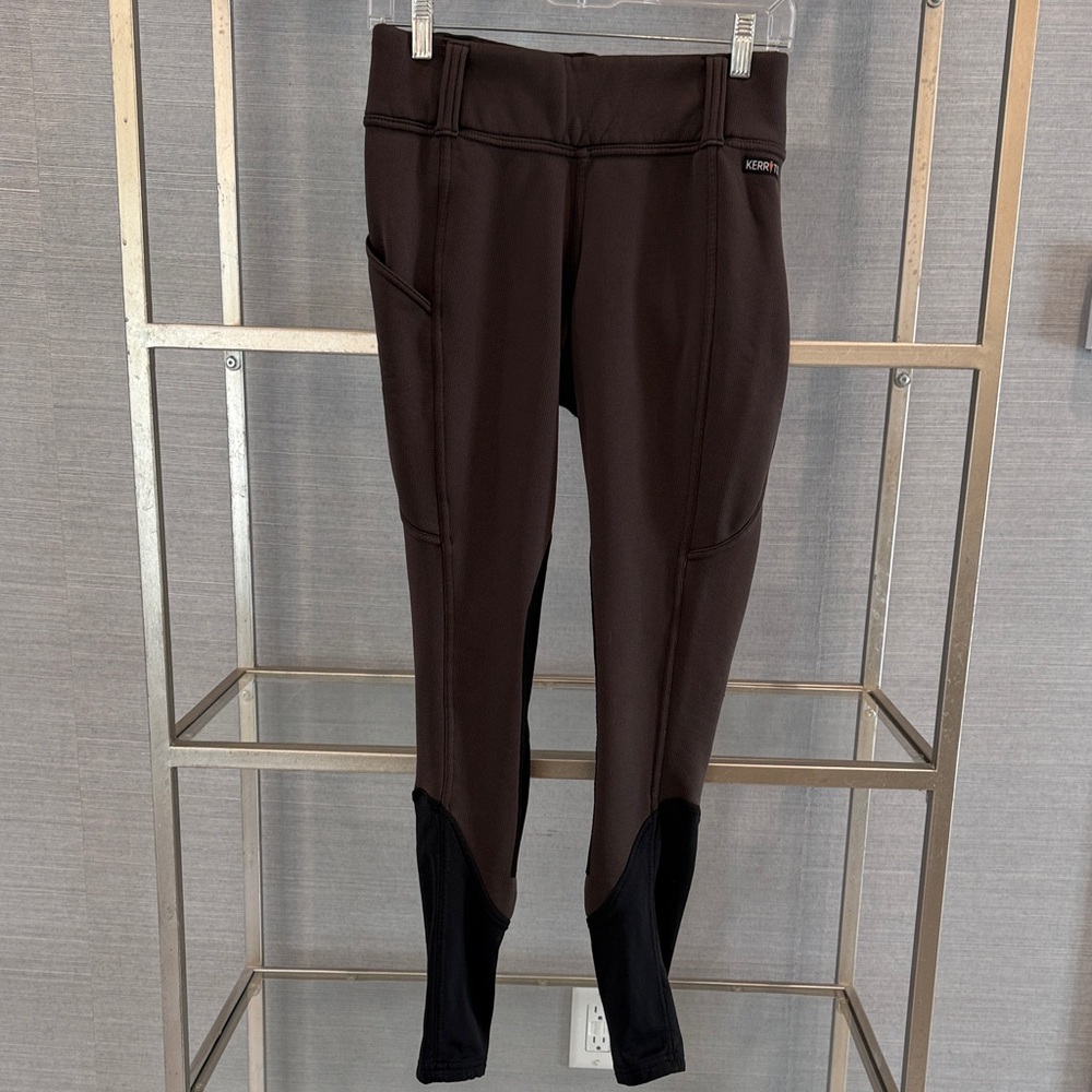 Kerrits Chocolate and Black Equestrian Tights